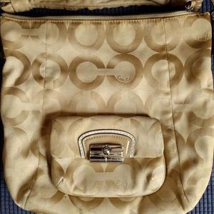 Coach Tan/Brown Monogrammed Bag